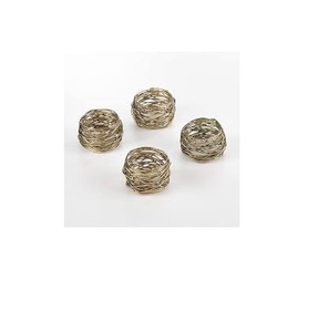 Servicio de Cena, Centro de Mesa Chapado en Oro, Porta Servilletas de Lujo, Nuevo y Moderno, Anillo de Servilleta de Metal Personalizado para Bodas - Product Image 3