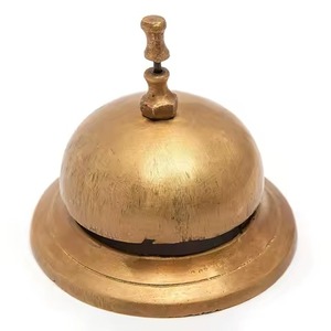 Campana de Mesa Náutica Antigua de Latón, Elegante Campana de Llamada para Oficina, Hoteles y Restaurantes, Vajilla de Diseño Interior Elegante - Product Image 3