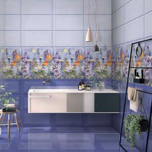 Azulejo de pared cerámico blanco brillante de 300x600, superficie moderna minimalista, ideal para interiores de edificios de oficinas, diseño de pared de gran formato. - Product Image 1