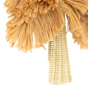 Decoración de Pared de Ratán Natural con Palmera Tejida para Cuarto de Bebé, Decoración Tropical Suave para el Hogar - Product Image 2