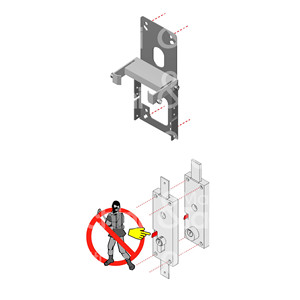 PLACA DE SEGURIDAD INTERNA PARA CERRADURAS SUPERIOR Protege la palanca de bloqueo Acero zincado Para Cerraduras: - Product Image 1