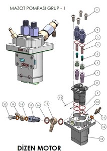Dizen động cơ TR-ERB phun nhiên liệu bơm tương thích với Kubota Z482 động cơ diesel - Product Image 5