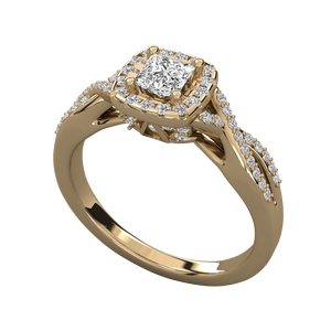 Anillo Brillante de Diamante Cultivado en Laboratorio con Oro de 14K para Mujer - Product Image 6