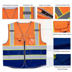 Chaleco de seguridad para trabajo al aire libre de alta calidad Nuevo diseño Transpirable e impermeable con logotipo personalizable Bajo MOQ - Product Image 2