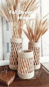 Cesta de maceta de cuerda de yute tejida a mano con soporte, diseño único, cesta de mimbre para interiores y exteriores hecha de hierro y ratán - Product Image 2