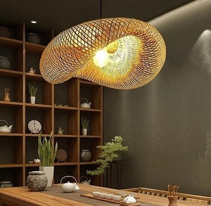 Lighting Accessories Handwoven Home Decor Natural Rattan Bedroom Living Room Pendant Lights For Dining Room - Product Image 5