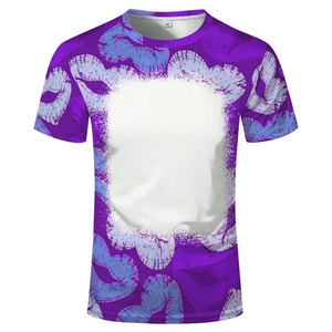 Precio bajo Sublimación Impreso Camiseta Venta al por mayor 100% Poliéster Manga corta 100% algodón Color Sublimación Camiseta - Product Image 5