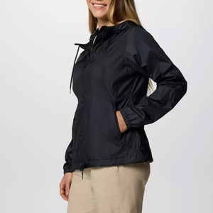 Diseño personalizado impermeable al aire libre con capucha chaqueta cortavientos para mujer ropa Casual liso señoras chaquetas cortavientos para la venta - Product Image 4