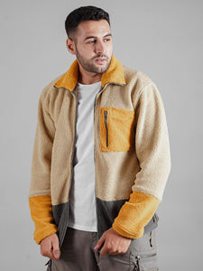 Nueva llegada de los hombres de estilo de calle de invierno al aire libre sudadera chaqueta de lana Polar bordado capucha frontal bolsillos con cremallera completa - Product Image 3