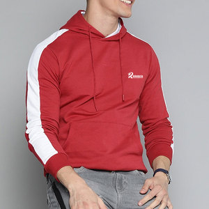 Vente en gros d'usine Sweats à capuche pour hommes avec logo personnalisé Sweats à capuche en polyester avec contraste de couleurs pour hommes - Product Image 2