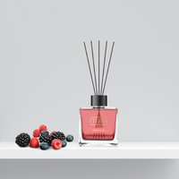 Diffuseur d'huiles essentielles Eterea 200ml sans plomb, élégant, parfum Baies, en verre cubique précieux, longue durée (2 mois), raffiné