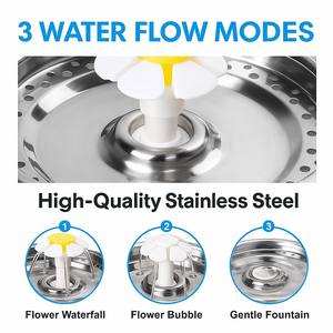 Bebedero Automático para Gatos de Acero Inoxidable de 2.4L con Filtro, Bomba Ultrasilenciosa, Ventana Visible del Nivel de Agua, Precio de Fábrica al por Mayor OEM - Product Image 2