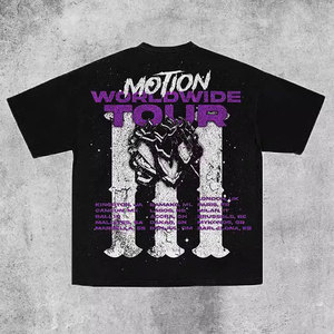 T-shirt coupe Boxy à manches courtes simple et personnalisé T-shirt coupe Boxy à impression personnalisée en coton lourd - Product Image 6