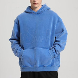 Sudaderas con Capucha de Talla Grande con Lavado Ácido, Logotipo Personalizado, 100% Algodón, Invierno, Hombre, Alta Calidad, Más Vendidas - Product Image 3