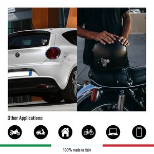 Adesivi con Logo sportivo per motociclisti di alta qualità 10X12 cm adesivi rimovibili Anti-collisione riflettenti per auto e camion - Product Image 4