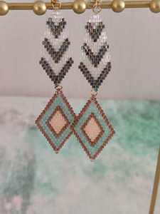 Handmade Butterfly Beaded Trendy <b>Wedding</b> Drop Earrings - Product Image 3