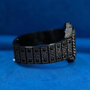 Montre analogique à bracelet en acier inoxydable en édition limitée Cadran à chiffres Ronam blanc Entièrement glacé Noir Moissanite Diamond Watch Hip Hop - Product Image 3