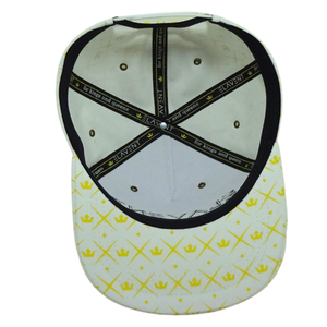 Sombreros Snapback de 5 paneles con corona impresa personalizada, gorras de calle de ala plana con logotipo bordado en 3D, proveedor de Vietnam OEM L01 - Product Image 3