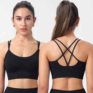 Latest Sports <b>Bras</b> Running For Women Fitness Tank Top Sexy Crisscross <b>Back</b> High Impact Longline Workout <b>Bra</b> Sport - Product Image 4