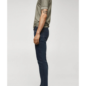 Jean droit et respirant de haute qualité personnalisé, vêtements de sport de fitness pour hommes, pantalons en denim confortables et décontractés pour hommes - Product Image 6