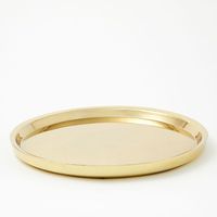 Plateau de service moderne en laiton et fer, support à fleurs pour la décoration de la maison, compatible lave-vaisselle et micro-ondes, cadeau Diwali, vente en gros Inde