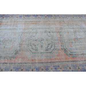 Alfombra de 4.1x11.1 pies, Alfombra Turca Vintage, Alfombra de Lana Azul - Product Image 5