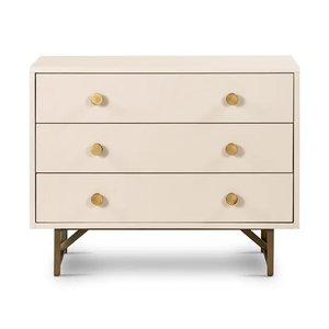 Mesita de noche de estilo minimalista moderno con herrajes de latón para muebles de dormitorio de hogar o Hotel - Product Image 2