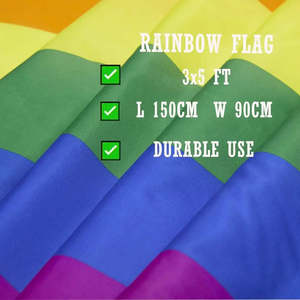 Paquete de 2 Banderas Arcoíris LGBT de 3x5 Pies para Interiores y Exteriores, Bandera del Orgullo Gay con Técnicas de Impresión Digital - Product Image 3