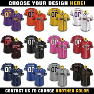 Venta al por mayor de uniformes de béisbol con logotipo personalizado ropa deportiva 2025 tendencia MOQ sublimación transpirable bordado poliéster camisetas de béisbol - Product Image 5
