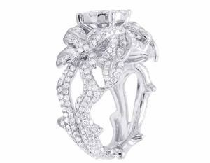 Elegante nuevo diseño S925 plata esterlina con moissanita redonda diamante racimo boda anillo de compromiso para mujer - Product Image 5