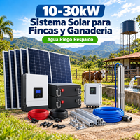 Kit solaire agricole de 10 à 30 kW pour l'irrigation des élevages, l'alimentation de secours hors réseau, système d'énergie solaire hors réseau