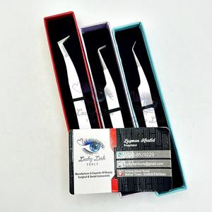 Ensemble de pinces à cils en acier inoxydable massif avec logo privé personnalisable Embouts en fibres pointues de couleur blanche pour les sourcils - Product Image 4