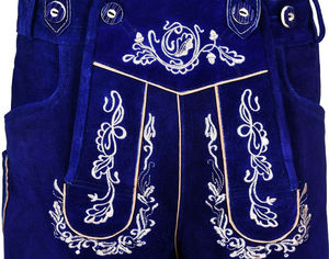 Custom <b>Men's</b> Bavarian Style Lederhosen Plus Size Knitted High Quality Durable <b>Leather</b> High Street Design Mid Waist Plain Dyed - Product Image 4