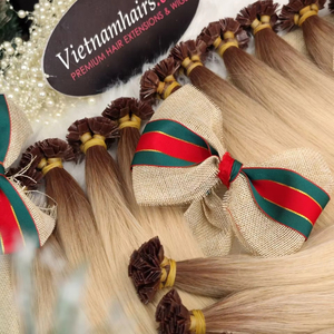 2025 Venta caliente 100% Cutícula virgen Extensiones de cabello humano vietnamita de alta calidad 100% Estilos de rizos de onda completa sin procesar Punta plana - Product Image 1
