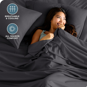 King Size 600 TC Satin Bed Sheets <b>Set</b> 100% Best Egyptian Cotton Extra Long Plain Style Woven Stripes Hotel Bed Linen Comforter - Product Image 3