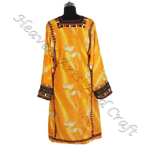 Vintage noir Afghani Balochi robe à la main vêtements pour femmes meilleur Design coton BDR027 inspiré - Product Image 2