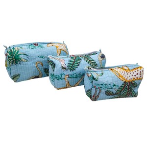 Aqua Dream <b>Quilted</b> Toiletry Pouch Set - Ocean-Inspired Travel Organizers - Product Image 3