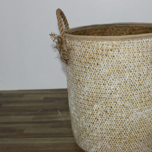 Portable Foldable Handwoven <b>Laundry</b> Straw Basket by Artex Dong Thap Factory <b>Hamper</b> for Clothes and Home Storage - Product Image 5