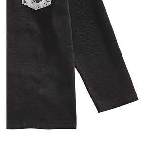 T-shirt con cappuccio per bambini Epic Threads, colorblock, con stampa a schizzi, in maglia termica, taglia 3T, nero - Product Image 3