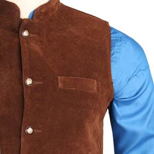 Chaleco de terciopelo para hombre - Marrón - Product Image 4
