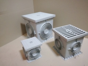 Technodrain PP Boîte de raccordement et de drainage en polypropylène pour fosse d'inspection 200x200 550x550mm à sorties multiples pour extérieur - Product Image 2