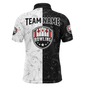 Polo de bowling pour homme, de haute qualité, imprimé par sublimation personnalisée, imperméable, à séchage rapide, confortable, élégant, tricoté, classique, pour équipe - Product Image 6