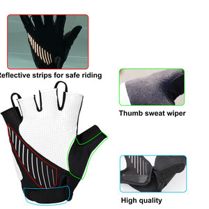 Gants de cyclisme unisexes demi-doigts Khirad Sports en cuir/maille/néoprène, couleurs personnalisables, respirants, anti-transpiration – Vente chaude - Product Image 3