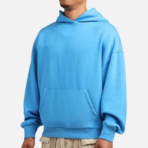 Sweats à capuche unisexes en coton épais brodés en 3D, logo personnalisé, taille plus, sweats à capuche surdimensionnés pour hommes, poids lourd, ensemble 2 pièces pour l'hiver - Product Image 2