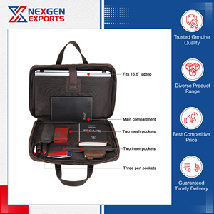 Reputed Supplier Selling Highest Quality Business Style <b>Men</b> Leather Briefcase <b>Bag</b> Available in Bulk Quantity at Decent Price - Product Image 6