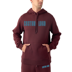 Men's CityScape Casual Heavyweight Terry Oversized Unisex Custom Logo Streetwear Winter Tracksuit Hoodie Breathable Solid - Product Image 3