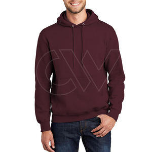 เสื้อฮู้ดผ้าคอตตอนโพลีเอสเตอร์แบบสวมหัวสำหรับผู้ชายเสื้อมีฮู้ดผ้าขนแกะแบบปรับแต่งได้ - Product Image 3