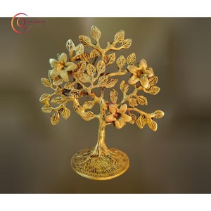 Golden Leaf Sculpture Metal Brass Art Objects Aluminium Base Marble Tabletop Available Gold <b>Silver</b> Bronze Black for Home Decor - Product Image 6