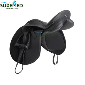 Ensemble de tapis de selle de saut pour cheval Tack Shop, antidérapant, avec voile anti-mouches et couvre-chapeau d'équitation, cuir véritable, vente en gros de tapis de selle pour cheval - Product Image 2