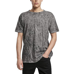 เสื้อยืดผู้ชายที่สามารถซักกรดย้อมสีธรรมดาระบายอากาศได้น้ำหนักเบา - Product Image 1